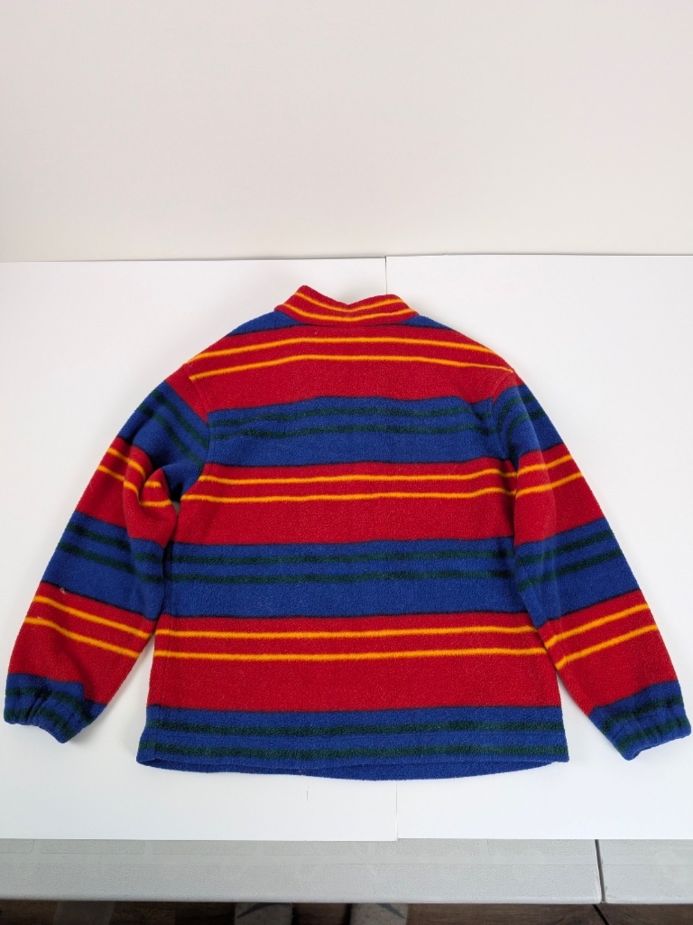 Kids Disney Goofy Fleece Pullover Size Medium 90's Striped Quarter Zip - Picture 4 of 10